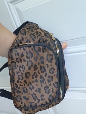 Leopard Print Fanny Pack - Brown & Black